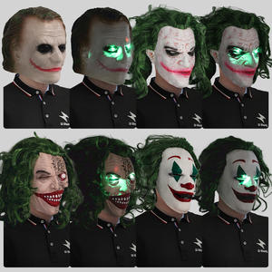 Masque de tête <span class=keywords><strong>Joker</strong></span> Jack pour <span class=keywords><strong>maquillage</strong></span>, costume de fête, masque de visage de fantôme effrayant, accessoire de farce pour fête d'<span class=keywords><strong>Halloween</strong></span> - Product Image 3