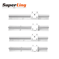 Prix usine SBR16 Rail de guidage linéaire rond en aluminium 500mm et bloc de glissière linéaire Sbr16uu roulement de bloc de curseur linéaire