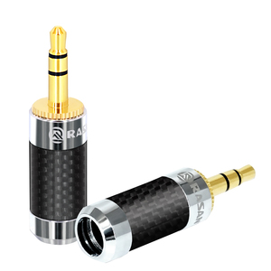 RASANTEK latón + Tubo de fibra de carbono terminales de conexión estéreo 3,5mm conector mini jack - Product Image 4