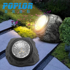Lámpara Solar de Jardín Poplor, Iluminación LED para Exteriores, Resistente al Agua, con Batería, 4 Piezas - Product Image 1