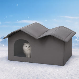 Faltbares haus förmiges Katzen kühlbett, tragbarer Sommer-Eisschutz für Haustiere, geschlossenes, isoliertes Katzen haus für den Innenbereich - Product Image 2