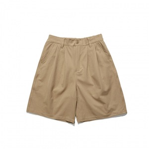 Shorts de golf OEM style japonais City Boy, coupe large, taille plissée, pour hommes et femmes, coupe ample, jambe droite, tissu drapé - Product Image 1