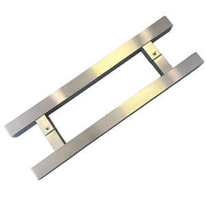 <span class=keywords><strong>Poignée</strong></span> <span class=keywords><strong>de</strong></span> tirage carrée robuste en acier inoxydable en forme <span class=keywords><strong>de</strong></span> H, double face, pour quincaillerie <span class=keywords><strong>de</strong></span> <span class=keywords><strong>porte</strong></span> en verre sans cadre - Product Image 1