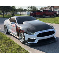 Capot en fibre de carbone de style suralimenté pour Ford Mustang Gen6 S550.2 2018-2023