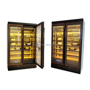 Réfrigérateur à vin électrique personnalisé en acier inoxydable avec porte vitrée, refroidisseur à température constante, double zone, LED, pour usage domestique - Product Image 3