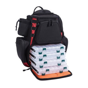 Grande attrezzatura da pesca impermeabile zaino custodia con 4 vassoi e parapioggia protettiva e 4 Tackle Box 2024 - Product Image 1