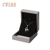 Boîte d'emballage de bijoux en cuir PU de luxe FSD, faite à la main, avec insert en velours et fermeture à boucle pour bagues