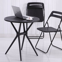 Table d'appoint pour salle à manger ronde et basse polyvalente pour l'extérieur, avec gain de place dans le patio et le jardin.
