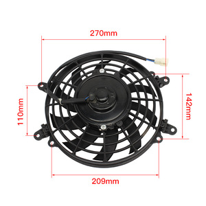 ZUQING พัดลมระบายความร้อนพลาสติกทรงกลมขนาด 9 นิ้วสำหรับรถจักรยานยนต์รถออฟโรดรถสามล้อถังน้ำ - Product Image 5