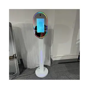 Free Shipped in 48h Retro Magic Mirror Photo Booth with Free Accessories 70 Inch Smart Mirror Photo Booth