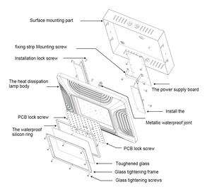 <span class=keywords><strong>Lampe</strong></span> LED antidéflagrante pour station-service, garantie 5-7 ans - Éclairage en gros à économie d'énergie IP65 - Product Image 6