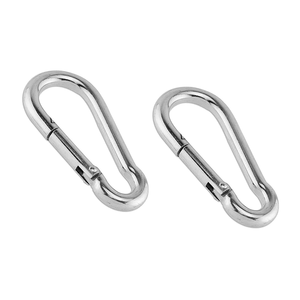 신상품 알루미늄 캠핑용 카라비너 메탈 클립 고리 키링 스냅 후크 다채로운 각인 스위블 - Product Image 2