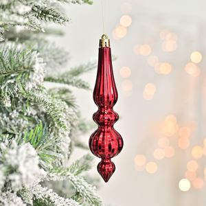 Nouvelles décorations de Noël transfrontalières : Cônes peints de formes spéciales, gouttes d'eau, glaçons, boules en plastique électroplaqué, fabriquées à la machine 3 - Product Image 4