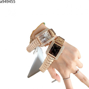 <span class=keywords><strong>Orologio</strong></span> da donna alla moda stile influencer, <span class=keywords><strong>orologio</strong></span> da uomo al quarzo con quadrante quadrato e diamanti, alla moda - Product Image 5