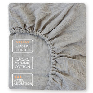 Super morbida e accogliente, su ordinazione il vostro formato 100% cotone organico doppio garza mussola del bambino <span class=keywords><strong>culla</strong></span> lenzuolo - Product Image 3