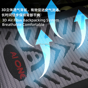 Sac à dos de randonnée de grande capacité 80L, sac de trekking multifonctionnel en nylon, système de suspension réglable pour le <span class=keywords><strong>camping</strong></span> en plein air - Product Image 6