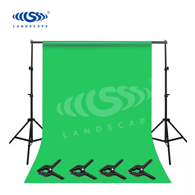 Portable Green Screen Backdrop Live Streaming Photoshoot Backgrounds Studio Kit With Stand Lights Photography Back Drop