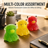 Jouet à presser Slushie Cow Pinch, sonore ASMR, transparent en TPR, anti-stress et fidget pour le bureau, la maison et les voyages, pour la décompression
