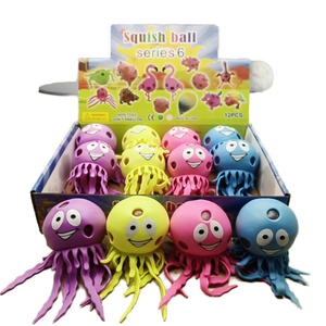 Novità decomprimere la sfera creativa della sfera del foro della medusa della colla morbida del giocattolo del polpo animale marino della palla della perla - Product Image 1