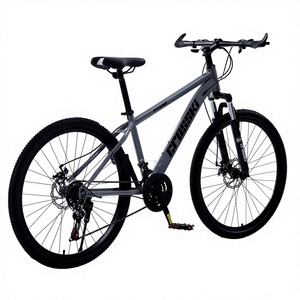 Vélo de montagne pour adultes, 21 vitesses, suspension avant, vitesse variable, amortisseur, cadre en acier à haute teneur en carbone de 26 pouces, frein à disque double - Product Image 1