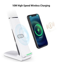 Lampe de bureau minimaliste rechargeable TAIOO avec support de téléphone à chargement sans fil, lampe de table à bras réglable, lampe de table LED pour l'étude