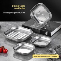 Vierkante bottenbord-snackbord Huishoudelijke fruitschaal Creatief Ins-stijl Minimalistisch Scandinavisch design Eettafel met effen patroon
