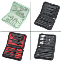 Ensemble de manucure et pédicure de haute qualité en acier inoxydable, 9 pièces, outils pour cuticules, coupe-ongles, kit d'outils pour ongles pour femmes et hommes, promotionnel