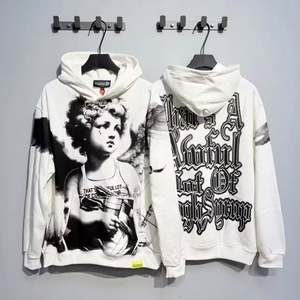 Мужская толстовка из 100% хлопка высшего качества, утяжеленная, в стиле стритвир, с надписью «THAT'S a AWFUL LOT of COUGH SYRUP» - Product Image 2