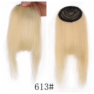 3d <span class=keywords><strong>Ari</strong></span> Gebogen Pony 100% Maagdelijk Menselijk Haar Luchtknal Met Franje Clip In Verlengde Wome Franje Met Tempels Haarstukjes - Product Image 6