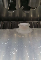 Machine automatique de remplissage bouchage de poche de bavoir aseptique liquide jus de vin rouge eau lait huile d'olive remplissage de sac dans la boîte