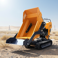 Nouveau mini-dumper sur chenilles Euro 5 à essence ou diesel, avec levage hydraulique et alimentation automatique, pour le transport