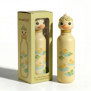 Bouteille d'eau isotherme avec tête d'animal mignonne, 24H froid, 12H chaud, sans BPA, idéale pour les enfants en déplacement - Product Image 1