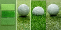Tapis de putting de golf Amrta, modèle Golf Mat 01, base en caoutchouc durable, antidérapant, intérieur/extérieur, trois types de gazon pour l'entraînement
