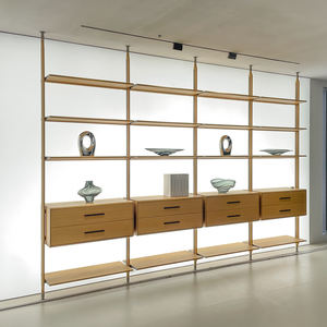 Libreria Moderna Minimalista di Lusso Modulare Personalizzabile con Struttura in Metallo e Alluminio con Sistema di Illuminazione per Soggiorno e Ufficio - Product Image 1