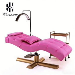 Lit de massage en velours d'acier inoxydable rose pour spa facial et extensions de cils, vente en gros directe usine à prix abordable - Product Image 3
