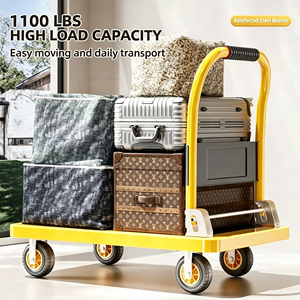 Furniture Dolly Moving Helper 4 Wheel Load Spreader Carpet Safe Folding Furniture <b>Cart</b> With Wheels Heavy Duty Folding <b>Cart</b> - Product Image 5
