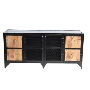 Gabinete de estilo moderno Aspecto industrial TV Gabinete de tablero bajo El mejor vendedor de muebles industriales Gabinete de almacenamiento hecho a mano para la venta - Product Image 1