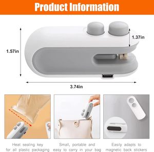 Mini Sealing Machine Portable <b>Small</b> Snack Sealer Chip <b>Bag</b> Cutter <b>Vacuum</b> Food Sealer Fast Heating Thermal <b>Bag</b> Sealer - Product Image 6