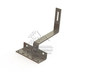 Support de fixation solaire YZ en aluminium anodisé argent naturel à 90 degrés pour système de montage de panneaux solaires sur toit en tuiles - Product Image 1