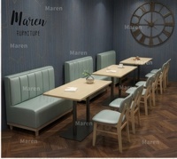 Kommerzieller Möbelhersteller Günstige Café- und Fast-Food-Leder-Sitzbänke Restaurant-Club-Sofa