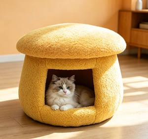 Muebles de Lujo para Mascotas de Marca Propia, Cueva para Gatos de Interior, Taburete Otomano, Cama - Product Image 1