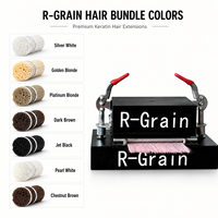 Machine à kératine en gros pour la fabrication de cheveux plats, mini machine à extensions de cheveux de type K, forte adhérence, anneaux de couleur, métal, marque personnalisée