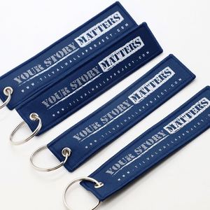 Porte-clés en tissu tissé personnalisé avec logo, style jet tag patriotique pour club de vétérans, pour souvenirs des vétérans américains - Product Image 3