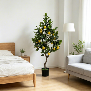 Arbre artificiel <span class=keywords><strong>citronnier</strong></span> en pot de 120 cm, directement de l'usine, avec fruits réalistes, pour la décoration d'hôtels, de bureaux et de maisons. - Product Image 5