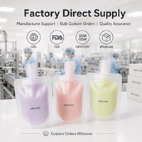 Sachets en plastique réutilisables personnalisés avec logo, pochettes à bec verseur pour liquides avec buse d'aspiration, pochettes verticales pour lotion cosmétique