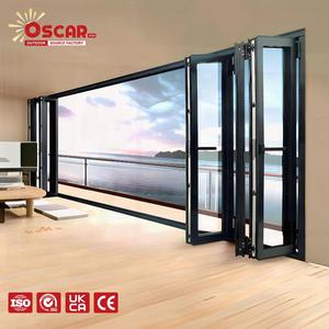 Puerta Plegable <span class=keywords><strong>de</strong></span> Cristal Deslizante y Plegable Tipo Acordeón para Comercios Residenciales Italianos, Puerta <span class=keywords><strong>de</strong></span> Entrada Moderna - Product Image 1