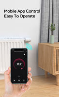 Termostat TRV Nirkabel Zigbee WiFi TYSH untuk Katup Radiator PC, Pengontrol Suhu Pemanas Lantai, Aplikasi Tuya, Remote untuk Rumah dan Hotel
