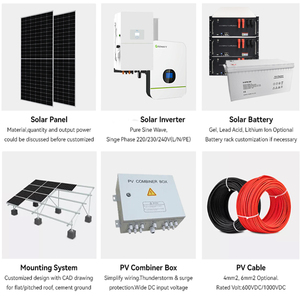 Sistema de Energía Solar OEM de 5kw, 6kw, 8kw, 10kw, 12kw, 20kw, Sistemas de Energía Solar Domésticos de 5kw, 550W, 10KW - Product Image 4