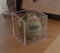 8CM Acryl Baseball Box verwandte Display Cube Tennis transparente Hülle für Ball Souvenir Aufbewahrung boxen Halter UV-Schutz