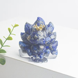 Fragment de cristal poli en quartz rose, renard à neuf queues, objet artisanal de collection, cadeau de fête ou d'anniversaire - Product Image 3